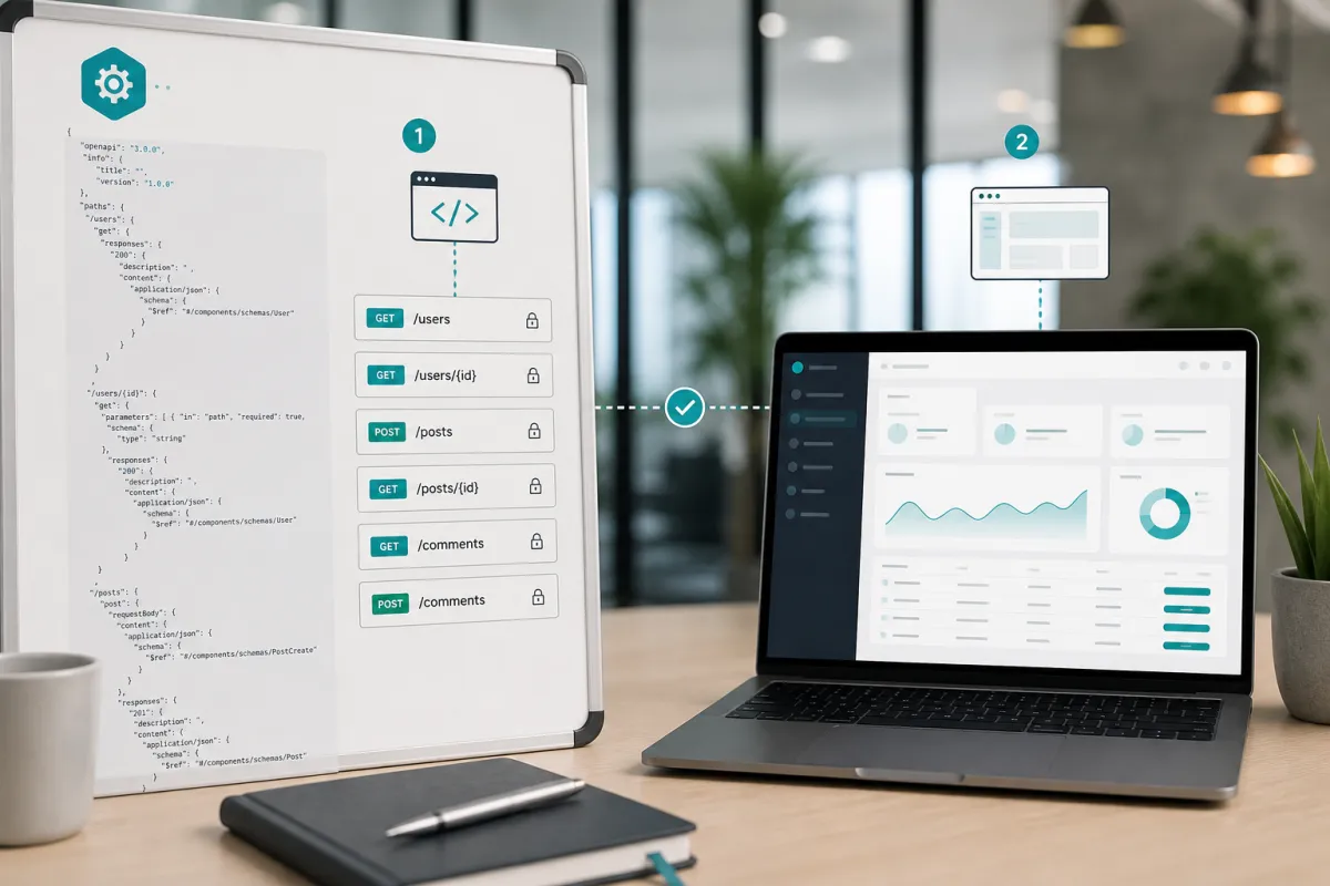 Contrat API face à mockup panel