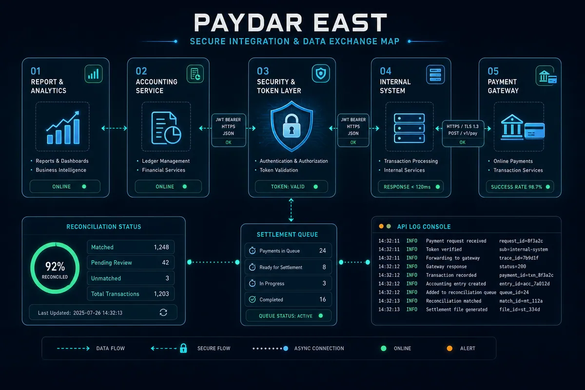 Fintech and payment integration gateway mockup